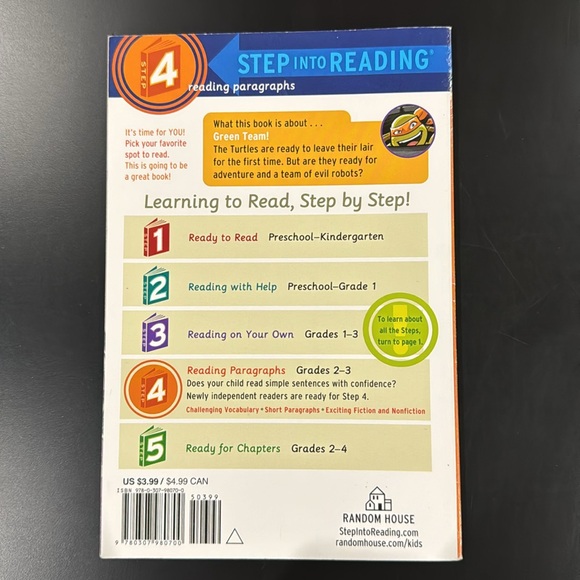 Teenage Mutant Ninja Turtles: Green Team! - A Step Into Reading Step 4 Book - Picture 2 of 9
